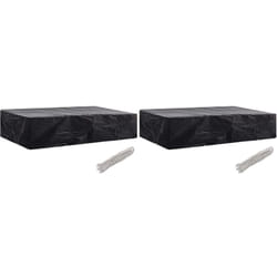 Vidaxl - Housses de chaise de jardin 8 œillets 2 pcs 218 x 77 x 55 cm