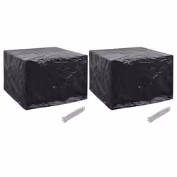 vidaXL Housses de salon de jardin 2 pcs 8 œillets 122x112x98 cm - TU