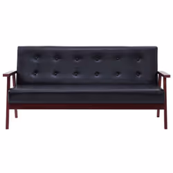 VidaXL 279136 canapé 3 siège(s) Noir - Vue supplémentaire 3