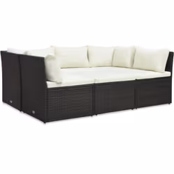 Cet ensemble de mobilier en résine tressée offrira un coin de détente élégant pour votre jardin ou terrasse. Grâce à la résin ...