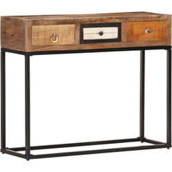 Table console Doré 90x30x75 cm Bois de récupération massif Vidaxl