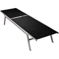 Vidaxl - Chaise longue Acier et textilène Noir