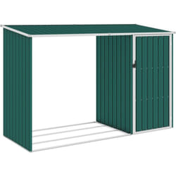 Abri à bois de jardin Vert 245x98x159 cm Acier galvanisé Vidaxl