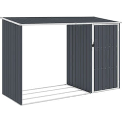 Vidaxl - Abri à bois de jardin Anthracite 245x98x159 cm Acier galvanisé