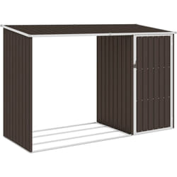 Vidaxl - Abri à bois de jardin Marron 245x98x159 cm Acier galvanisé