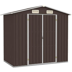 Vidaxl - Abri de jardin Marron 205x129x183 cm Acier galvanisé
