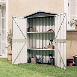 Abri de jardin Gris 116x45x175 cm Acier galvanisé vidaXL