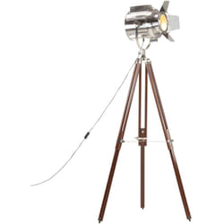 vidaXL Lampadaire à trépied bois de manguier massif 180 cm