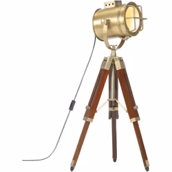 Illuminez votre espace de vie avec notre lampadaire à trépied de style rétro ! Cette lampe spot au design vintage est un accr ...
