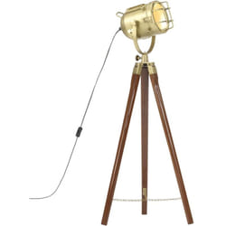 Vidaxl - Lampadaire à trépied bois de manguier massif 97 cm