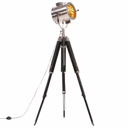 vidaXL Lampadaire à trépied Bois de manguier massif 165 cm - TU