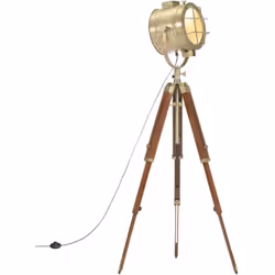 Illuminez votre espace de vie avec notre lampadaire à trépied de style rétro ! Cette lampe spot au design vintage est un accr ...