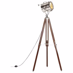 Illuminez votre espace de vie avec notre lampadaire à trépied de style rétro ! Cette lampe spot au design vintage est un accr ...