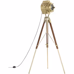 Illuminez votre espace de vie avec notre lampadaire à trépied de style rétro ! Cette lampe spot au design vintage est un accr ...