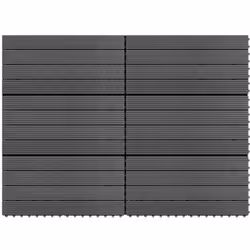 Cet ensemble de dalles en composite de bois-plastique, chacune d’une taille de 60 x 30 cm, est livré avec 6 pièces, pour une  ...