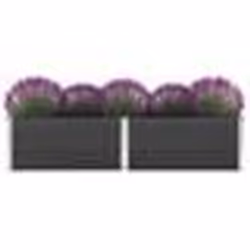 vidaXL Lit surélevé de jardin 250x50x54 cm WPC Gris - TU