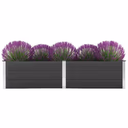 vidaXL Lit surélevé de jardin 250x100x54 cm WPC Gris - TU