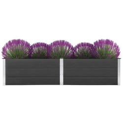 vidaXL Lit surélevé de jardin 250x100x54 cm WPC Gris - TU