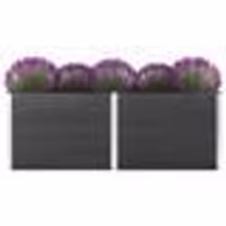 vidaXL Lit surélevé de jardin 250x100x91 cm WPC Gris - TU