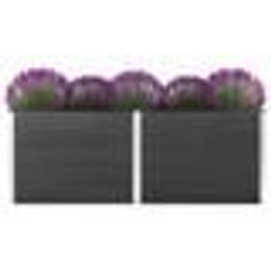 vidaXL Lit surélevé de jardin 250x100x91 cm WPC Gris - TU