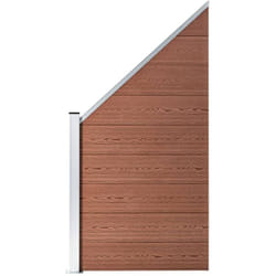 Vidaxl - Panneau de clôture wpc 95x(105-180) cm Marron