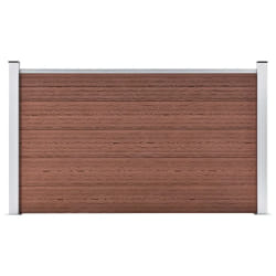 vidaXL Clôture de jardin WPC 180x105 cm Marron - TU