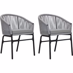 VidaXL 48137, Terrace, Siège rembourré, Fer, Acier, Anthracite, Polyester, 580 mm