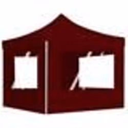 vidaXL Tente de réception pliable avec parois Aluminium 2x2 m Bordeaux