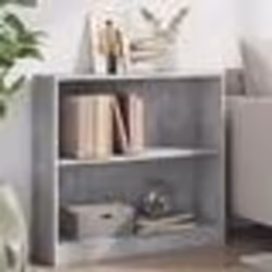 vidaXL Bibliothèque Gris béton 80x24x75 cm Bois d'ingénierie