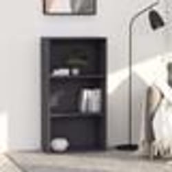vidaXL Bibliothèque à 3 niveaux Gris 60x30x114 cm bois d’ingénierie