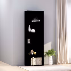 VidaXL 800991, Noir, 5 étagères, Bois, Bois, 600 mm, 300 mm