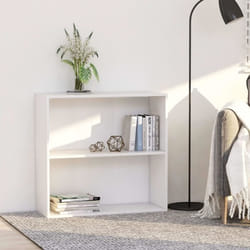 Bibliothèque - vidaXL - 2 niveaux - Blanc - Aggloméré - 80x30x765 cm