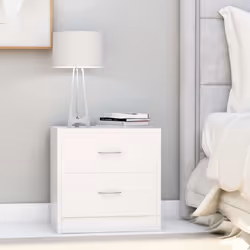 VidaXL 801035 Table de nuit et table de chevet Blanc