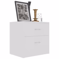 VidaXL 801035 Table de nuit et table de chevet Blanc