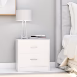 VidaXL 801036 Table de nuit et table de chevet Blanc