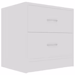 VidaXL 801036 Table de nuit et table de chevet Blanc
