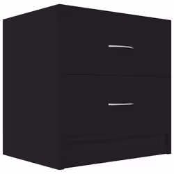 vidaXL Table de chevet Noir 40x30x40 cm Bois d'ingénierie - TU