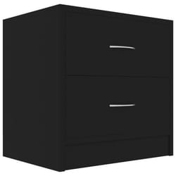 vidaXL Table de chevet Noir 40x30x40 cm Bois d'ingénierie - TU