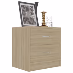 VidaXL 801042 Table de nuit et table de chevet Chêne - Vue supplémentaire 4