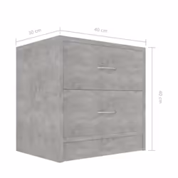VidaXL 801043 Table de nuit et table de chevet Couleur du béton - Vue supplémentaire 6