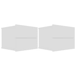 VidaXL 801054 Table de nuit et table de chevet Blanc