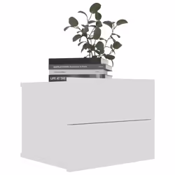 VidaXL 801054 Table de nuit et table de chevet Blanc - Vue supplémentaire 3