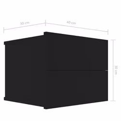 VidaXL 801055 Table de nuit et table de chevet Noir - Vue supplémentaire 5