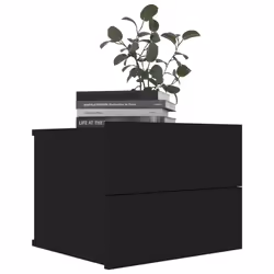 VidaXL 801056 Table de nuit et table de chevet Noir