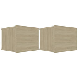 Vidaxl - Tables de chevet 2 pcs Chêne sonoma 40x30x30 cm Bois ingénierie