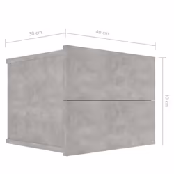 VidaXL 801062 Table de nuit et table de chevet Couleur du béton - Vue supplémentaire 8