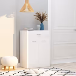 Gardez vos chaussures et toujours à portée de main avec notre étagère à chaussures ! Ce support est fabriquée en bois d'ingén ...