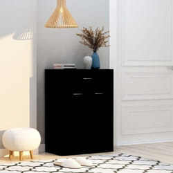 Vidaxl - Armoire à chaussures Noir 60x35x84 cm Bois d'ingénierie