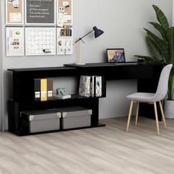 Vidaxl - Bureau d'angle Noir 200x50x76 cm Bois d'ingénierie