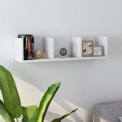 Vidaxl - tagère murale à cd Blanc 75x18x18 cm Bois d'ingénierie